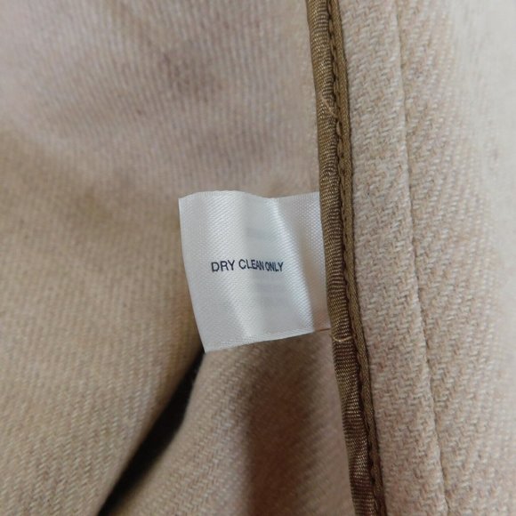 Gap Women Light Brown Pea Coat Button Double Breasted Size M Wool Blend FLAW - Picture 10 of 11